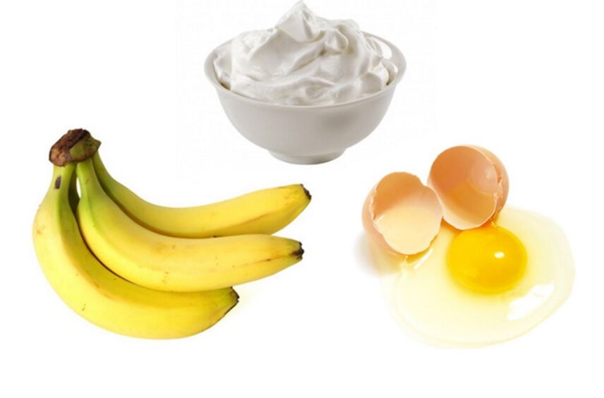 Egg- og bananmaske passer for alle hudtyper